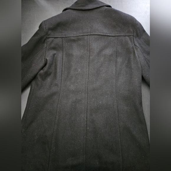 NWOT - Jones New York Wool Blend Black Pea Coat - Size 16 - Picture 8 of 10